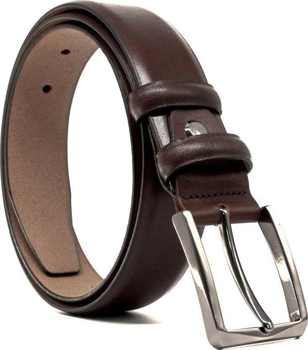 Livize Klasik Erkek Kemeri Kavisli %100 Sığır Derisi 3,5 Cm - Image 1