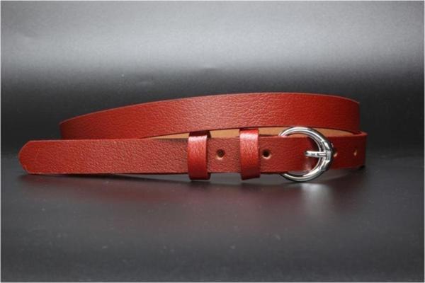 Livize 100% Manda Hakiki Deri Kırmızı Kadın Kemeri 2Cm Kırmızı Hakiki Deri - Image 1