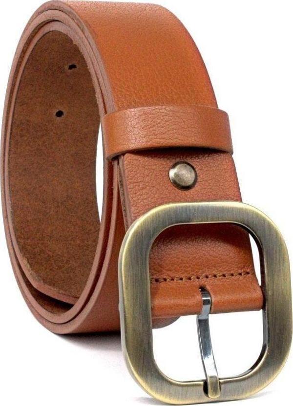 Livize Hakki Deri Erkek Kot Kemeri 4,5 Cm Taba - Image 1