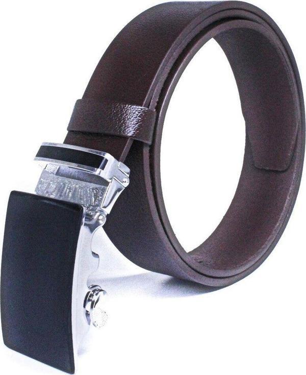 Livize Otomatik Tokalı Deliksiz Manda Derisi Erkek Kemeri En 3,5Cm - Image 1