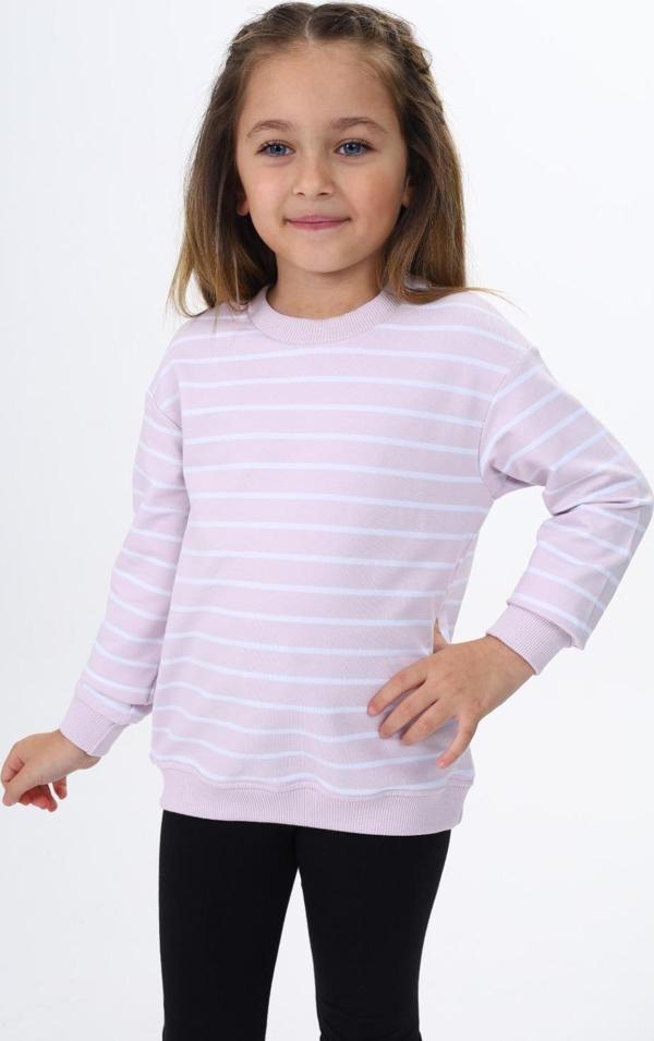 Toontoy Kız Çocuk Çizgili Sweatshirt - Image 1