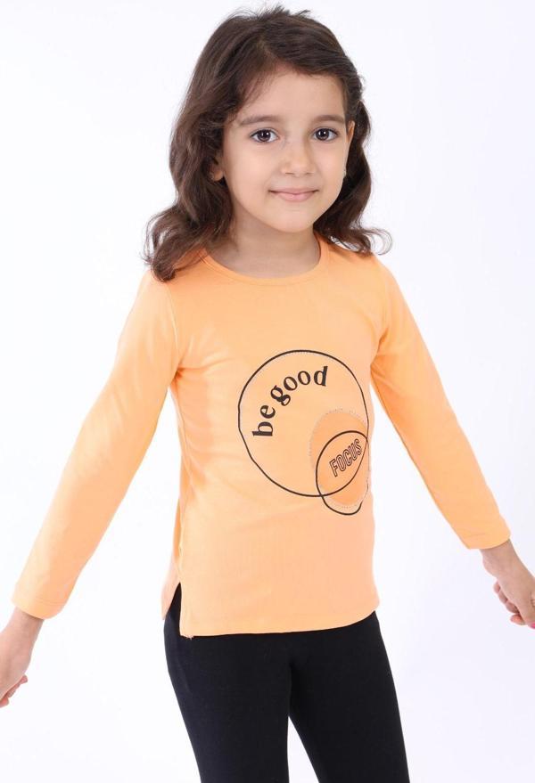 Toontoy Kız Çocuk Baskılı Tişört - Image 1