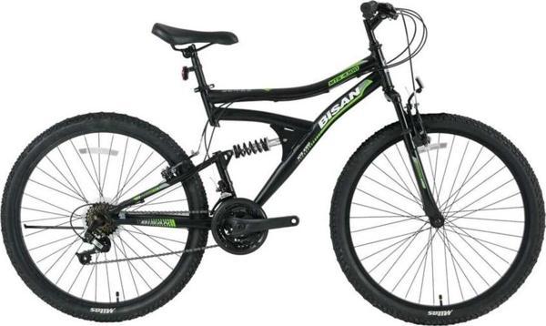 Bisan Mts 4300 Ams.Erkek Dağ Bisikleti 40Cm V 24 Jant 21 Vites Mat Siyah Yeşil - Image 1