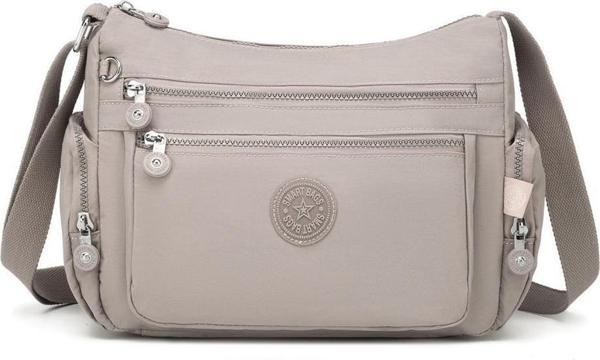 Krinkıl Kumaş Kadın Postacı Çantası Smart Bags 1115 A.Vizon - Image 1