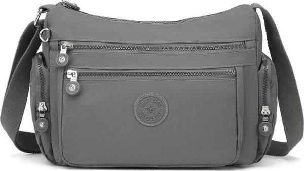 Krinkıl Kumaş Kadın Postacı Çantası Smart Bags 1115 K.Gri - Image 1