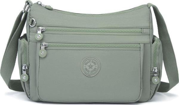 Krinkıl Kumaş Kadın Postacı Çantası Smart Bags 1115 Yeşil - Image 1