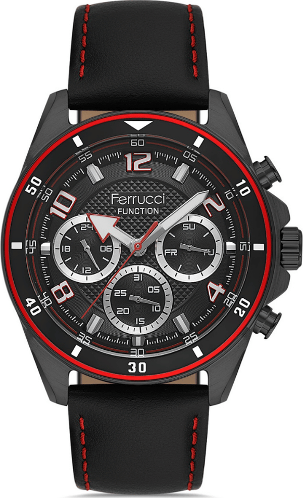 Ferrucci FER.03465K.01 Deri Kordon Erkek Kol Saati - Image 1