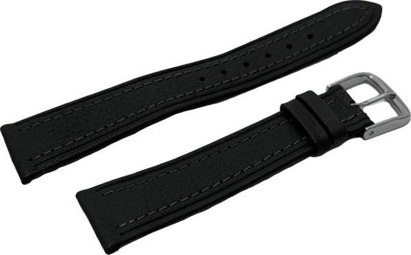 Dikişli Deri Saat Kordonu Gri 20mm - Image 1