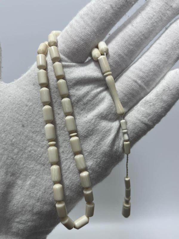 Kesme Fildişi Tesbih 11,83 Gram - Koleksiyonluk Fil Dişi Tespih - Image 1