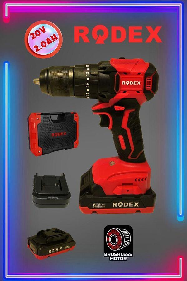 20 V 2.0 Ah Çift Akülü Darbeli matkap Kömürsüz Motor RDX3404 - Image 1