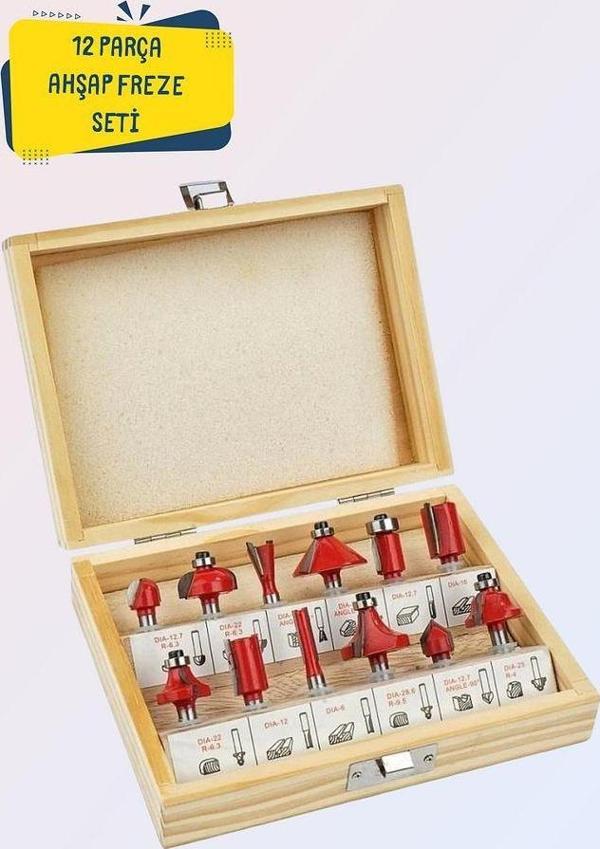 6mm Ahşap Freze Uç Seti 12 parça - Image 1