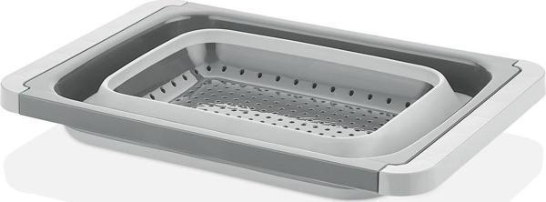 Qlüx İdeas Katlanabilir Dikdörtgen Süzgeç Gri 39cm - Image 1