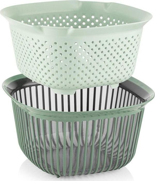 Qlüx İdeas Liny Süzgeçli Kase Yeşil 25cm 4000ml - Image 1