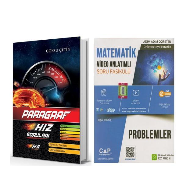 Hız ve Renk Paragraf Hız Soruları ile Çap Yayınları Problemler Soru Bankası 2 Kitap Set - Çap Yayınları - Image 1
