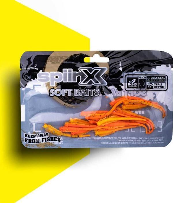 SPIINX SANDWORM SİLİKON 6CM 18P FIRE TIGER - Image 1