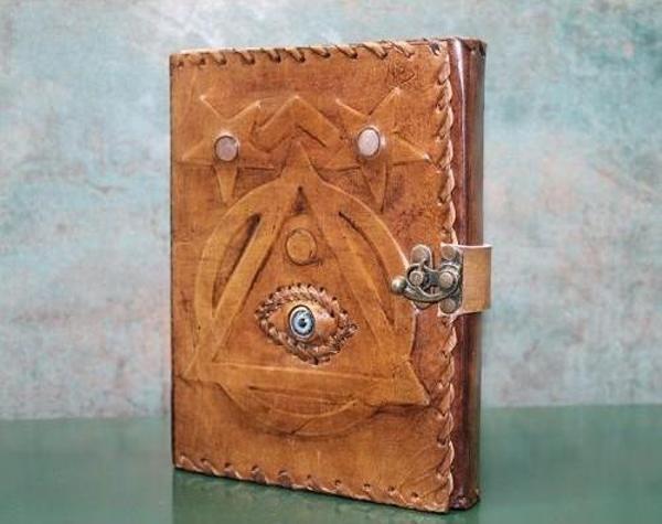 Büro Ev Ofis Hediyesi için Taşlı Deri Defter - Image 1