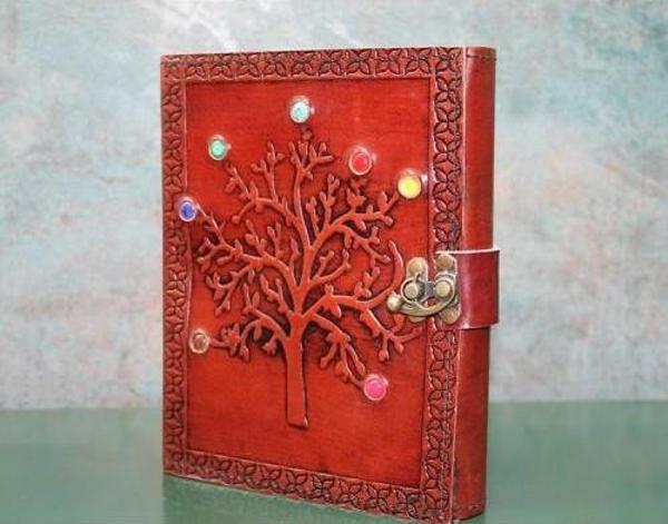 Büro Ev Ofis Hediyesi için Deri Taşlı Motif Defter - Image 1