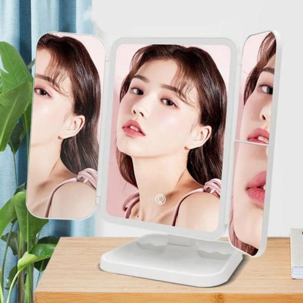 Büro Ev Ofis Dekoru için 3MOD Dokunmatik Led USB Şarjlı Makyaj Aynası - Image 1
