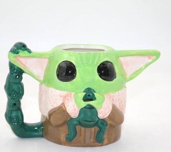 Büro Ev Ofis Hediyesi için Porselen Baby Yoda Temalı Kupa Bardak - Image 1