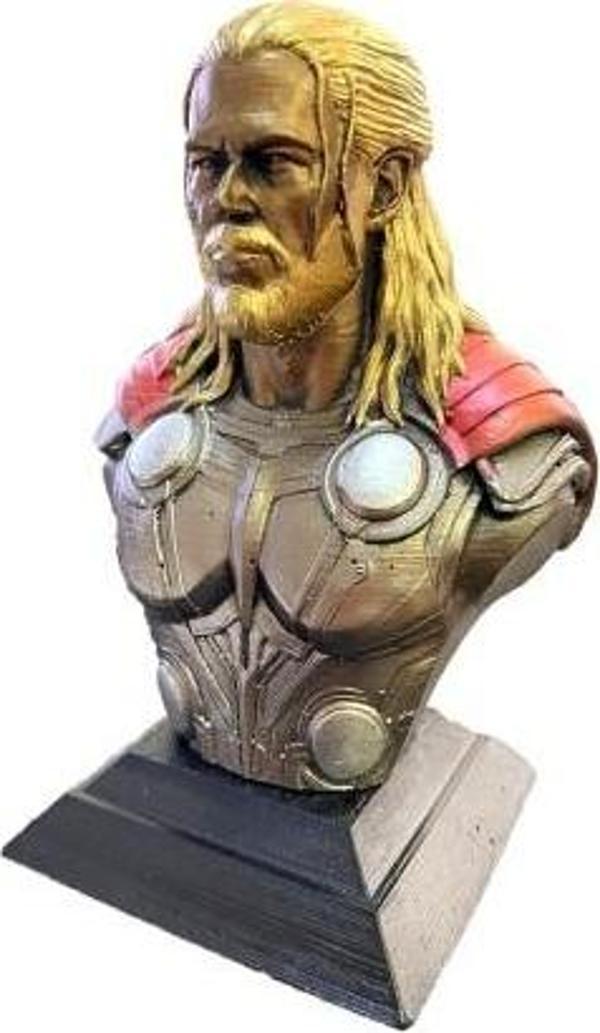 Büro Ev Ofis Hediyesi için Polyester Çizgi Kahraman Thor Büst - Image 1