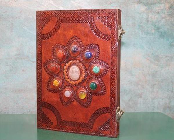 Büro Ev Ofis Hediyesi için Taşlı Tarz Deri Defter - Image 1