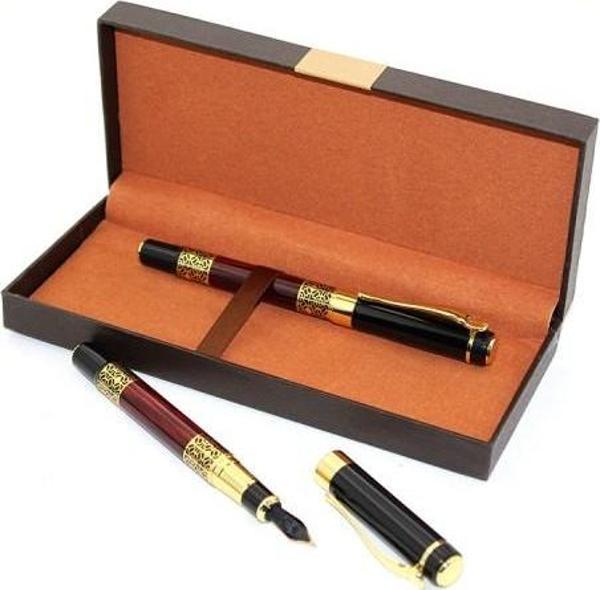 Büro Ev Ofis Hediyesi için Kutulu İkili Dolma Kalem Tükenmez Kalem Seti - Image 1