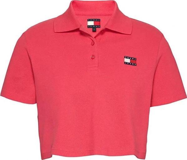 Tommy Jeans  Kadın Kırmızı Slim Fit T-Shirt - Image 1