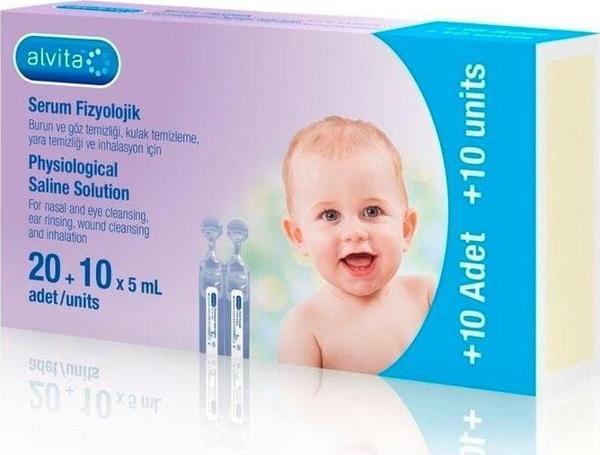 Alvita Serum Fizyolojik 30 Flakon (20+10X5Ml) 3 Kutu - Image 1