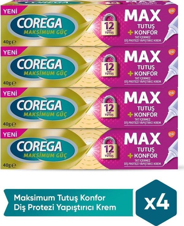 Corega Yastık Konforlu Diş Protezi Yapıştırıcı Krem X 4 Adet - Image 1