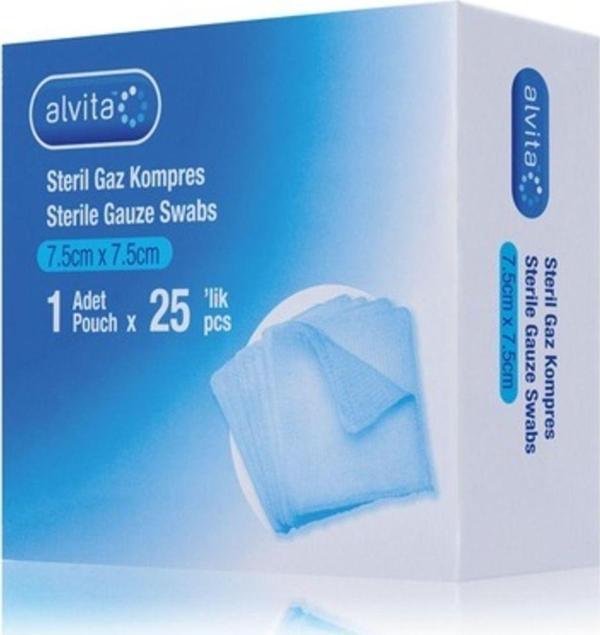 Alvita Steril Gaz Kompres 25Li 12/2022 Miadlı - Image 1