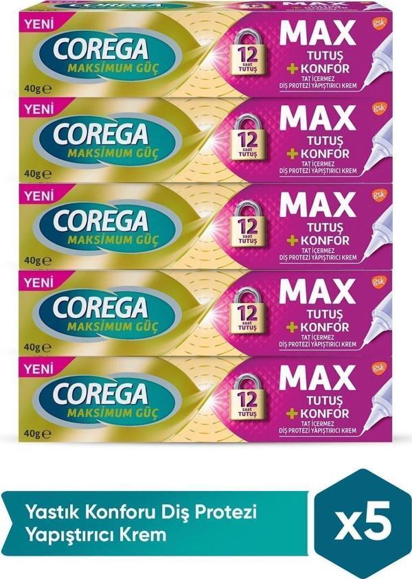 Corega Yastık Konforlu Diş Protezi Yapıştırıcı Krem X 5 Adet - Image 1