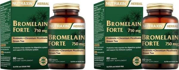 Nutraxin Bromelain Forte 60 Kapsül | 2 Kutulu Set - Image 1
