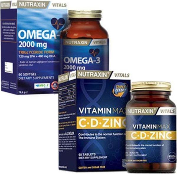 Nutraxin Omega-3 2000 Mg & Vitamin Max C- D- Zinc - Image 1
