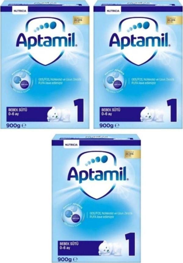 Aptamil Pronutra 1 Bebek Sütü 900 Gr X 3 Adet -Kofre - Image 1