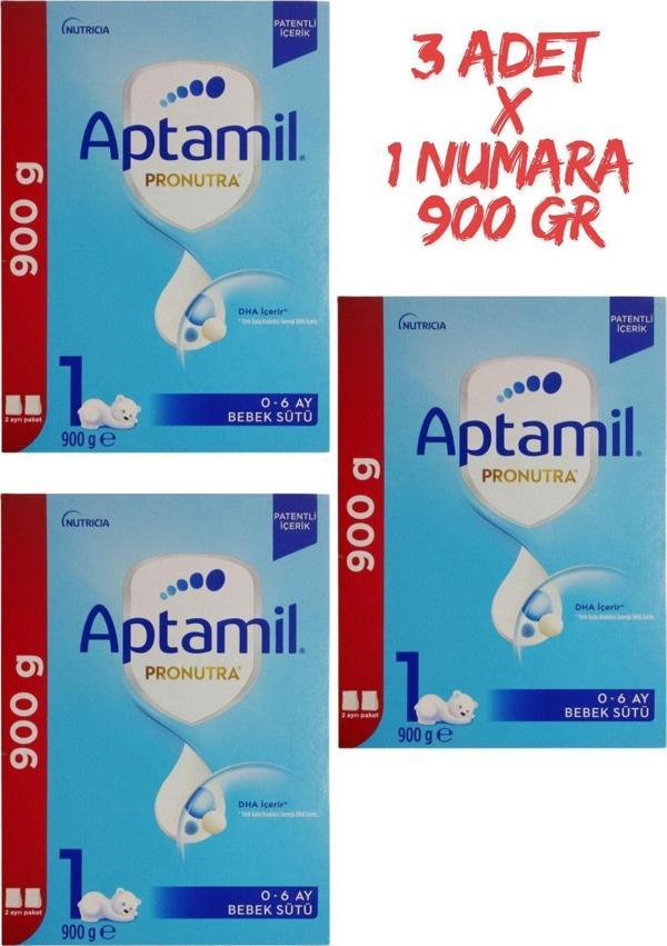 Aptamil Pronutra 1 Devam Sütü 900 Gr 0-6 Ay 3 Adet - Image 1