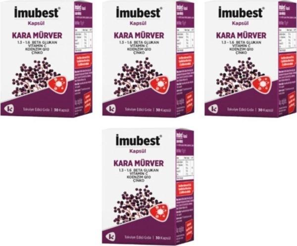 İmubest Kara Mürver 30 Kapsül 4'Lü Set - Image 1