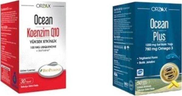 Ocean Koenzim Q10 30Kp. Ve Plus 1200 Mg 50Kp. 2'Li Paket - Image 1