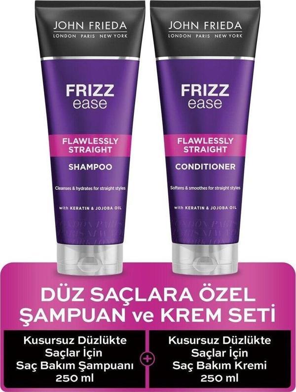 John Frieda Düz Saçlara Özel Şampuan&Krem Set - Image 1