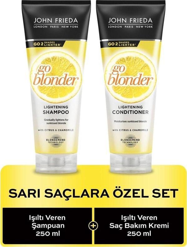 John Frieda Sheer Go Blonder Sarı Saçlar İçin Özel Set ( Go Blonder Şampuan 250 Ml +Go Blonder Saç Kremi 250 Ml) - Image 1