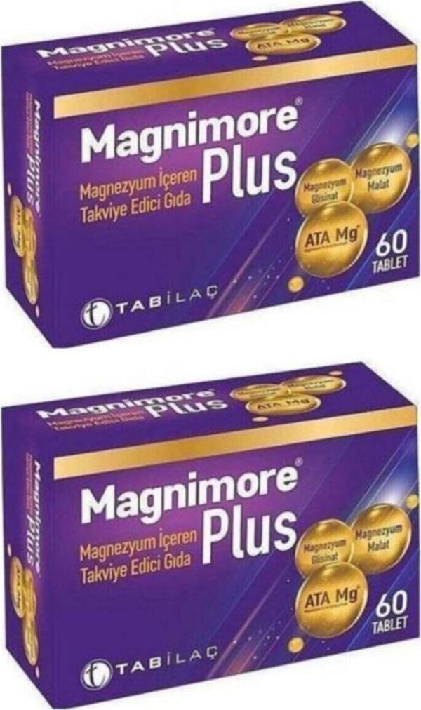 Magnimore Plus 60 Tablet (Magnezyum)-2 Adet-Skt:11/2026 - Image 1