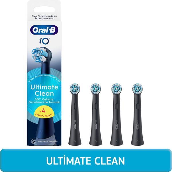 Oral-B iO Ultimate Clean Siyah Diş Fırçası Yedek Başlığı 4 Adet - Image 1