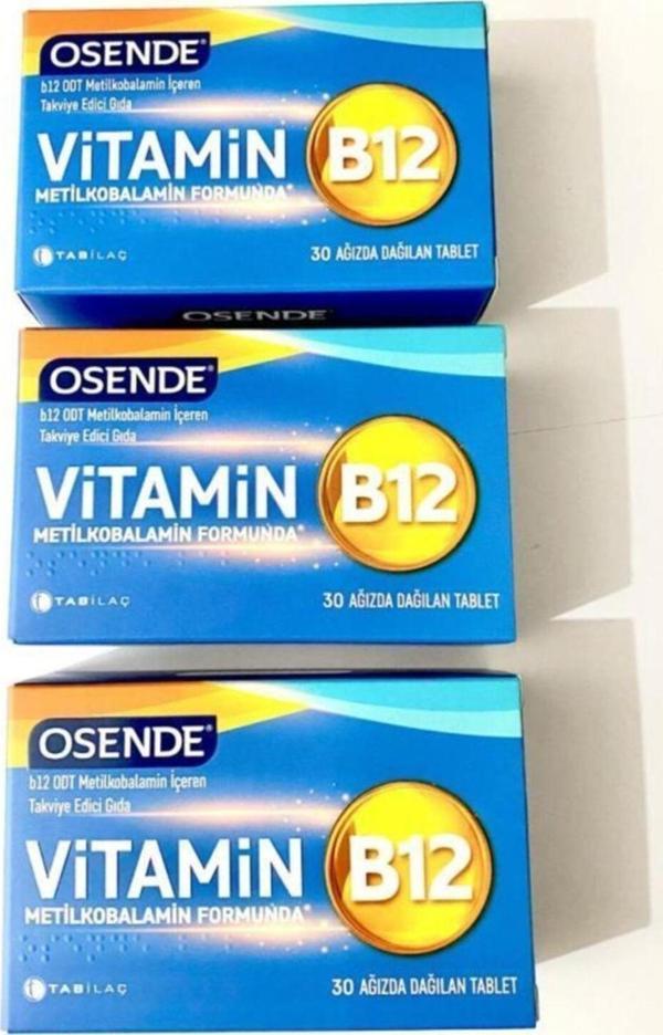 Osende Vitamin B12 30 Tablet* 3 Adet - Image 1