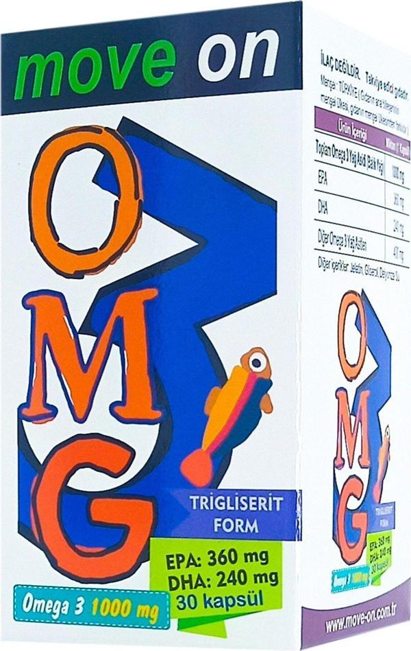 Move On Omega 3 1000 Mg (Balık Yağı) Epa 360 /Dha 240. 30 Kapsül - Image 1