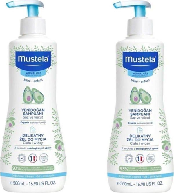 Mustela Gentle Cleansing Yenidoğan Bebek Şampuanı 500 Ml X 2 Adet - Image 1