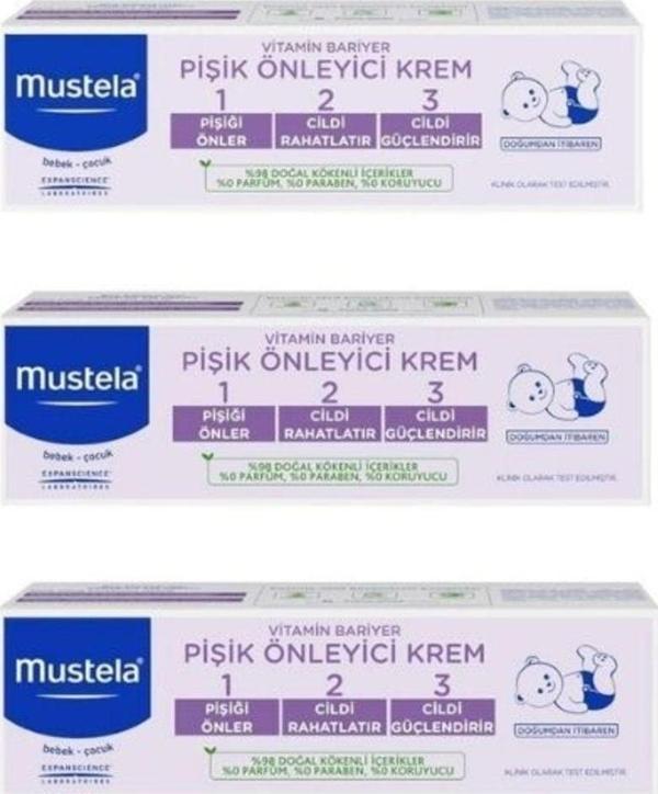 Mustela Vitamin Barrier 50 Ml 3'Lü Paket - Image 1