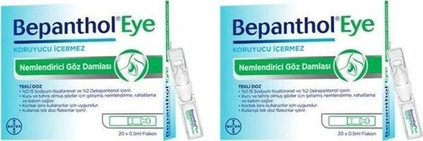 Bepanthol Eye Göz Damlası Tek Tek 20 Flakon 20X0,5 Ml 2 Adet - Image 1