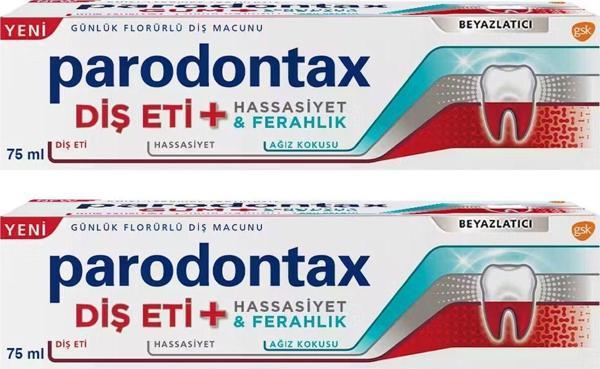 Parodontax Diş Eti & Hassasiyet & Ferahlık & Beyazlatıcı Diş Macunu 75Ml × 2 - Image 1