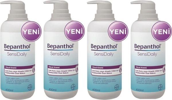 Bepanthol Sensidaily Pompalı Vücut Kremi 400 Ml 4 Adet - Image 1
