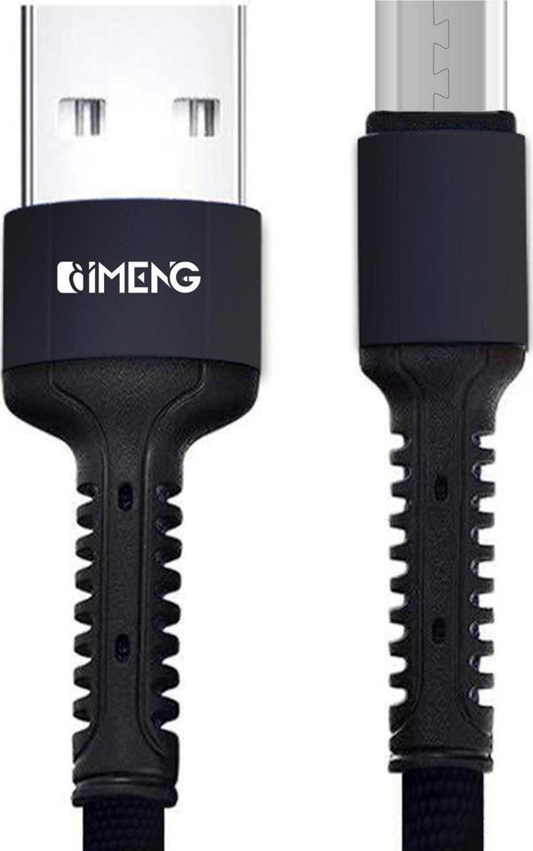 İmeng Samsung Galaxy A03 3A UsbA to Micro Pro Braided Örgülü Data ve Hızlı Şarj Kablosu Siyah - Image 1