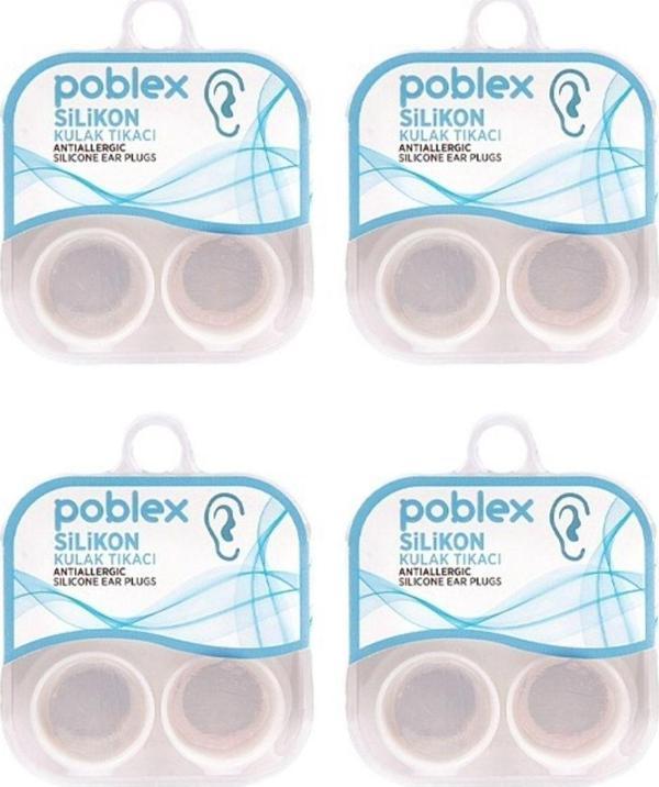 Poblex Silikon Kulak Tıkacı 4 Lü -4 Kutu - Image 1